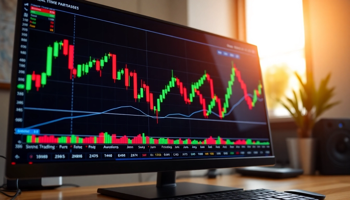 Trading view platform showcasing live market data with advanced chart analysis and trading
